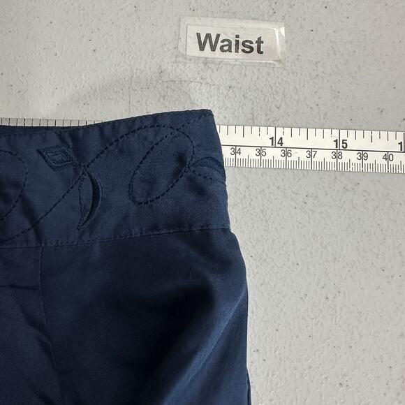 Margos Womens Silk Midi Skirt 7/8 Fringe Boho Festival Western Blue - Picture 6 of 8